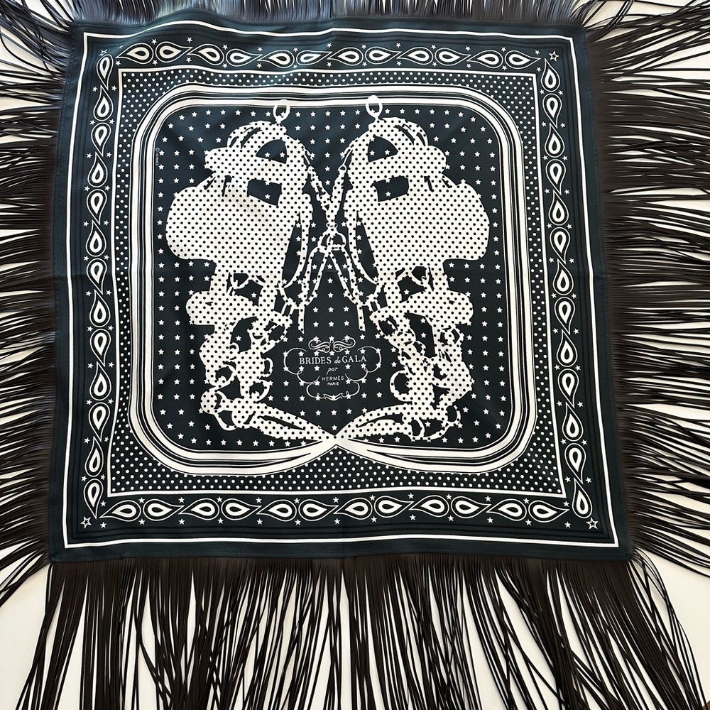 Hermes Brides de Gala Folk Bandana 55